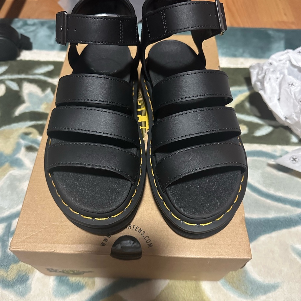 Dr. Martens Blaire Black Platform Sandals